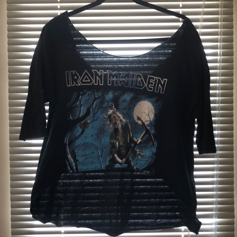 Iron Maiden high to low women’s band tee